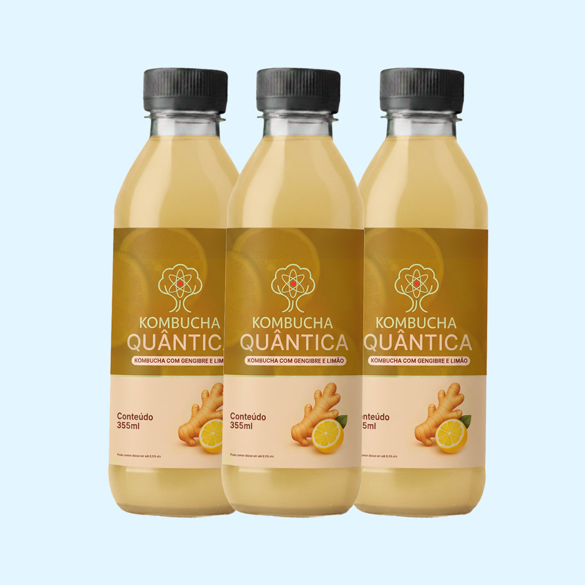 Kombucha com Gengibre e Limão