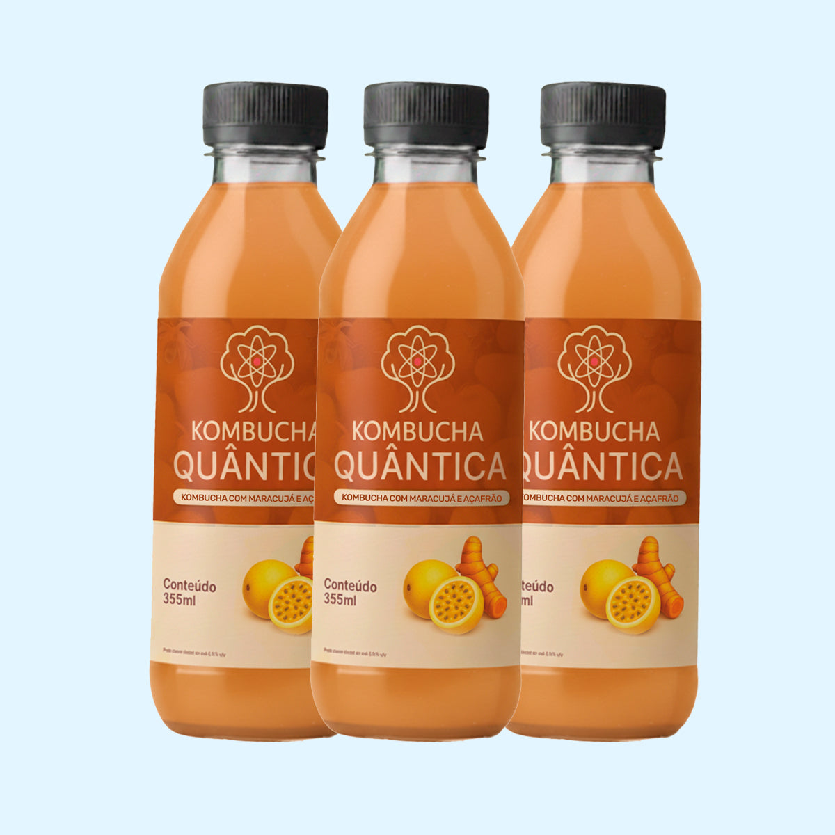 Kombucha com Maracujá e Açafrão